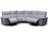 Stefano Electric Reclining Corner Sofa by SofaHouse - 2-Corner-2 - Metallic & Dark Grey