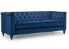 Sandringham 3 Seater Sofa in Blue by Julian Bowen Angle
