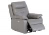 Solero Grey 1 Seater Full Electric Recliner Angle