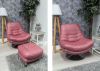 Axis Footstool by SofaHouse - Blush Pink Room Image