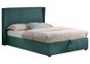 Amelia Plus Ottoman Bedframe in Green by Wholesale Beds -  4ft 6 (Standard Double) 