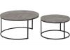 Athens Round Coffee Table Set in Concrete Effect by Wholesale Beds & Furniture Separated