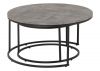 Athens Round Coffee Table Set in Concrete Effect by Wholesale Beds & Furniture Under