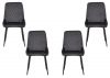 Set of 4 Grey Velvet Avery Dining Chairs by Wholesale Beds & Furniture