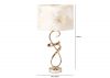 56cm Gold Swirl Table Lamp with Gold Shade by CIMC Dimensions