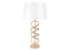 54.5cm Gold Swirl Table Lamp with White Shade by CIMC