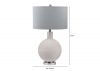 72cm Grey Stripe Table Lamp with Grey Shade by CIMC Dimensions