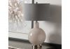 72cm Grey Stripe Table Lamp with Grey Shade by CIMC Room