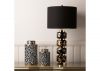 71cm Black and Gold Table Lamp with Black Shade by CIMC Room