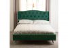 Freya 4ft 6 (Standard Double) Bedframe in Green by Wholesale Beds & Furniture Room Image Front