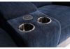 Havarti Fabric Electric Reclining 2 Corner 1 Sofa w/Console in Blue Console