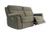 Havarti Fabric Electric Reclining 3 Seater Sofa in Green Angle