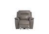 Havarti Italian Leather Electric Reclining 3 + 1 + 1 Sofa Set in Grey 1 Seater