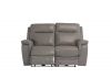 Havarti Italian Leather Electric Reclining 2 Seater Sofa in Grey