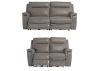 Havarti Italian Leather Electric Reclining 3 + 2 Sofa Set in Grey