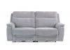 Havarti Fabric Electric Reclining 3 Seater Sofa in Silver Grey