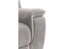 Havarti Fabric Electric Reclining 2 Seater Sofa in Silver Grey Edge