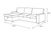 Havar LHF Corner Sofa Bed by Derrys Dimensions