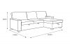 Havar RHF Corner Sofa Bed by Derrys Dimensions