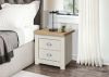 Highgate Cream and Oak 2-Drawer Bedside by Birlea Room