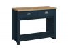 Highgate Navy and Oak 2-Drawer Console Table by Birlea Angle