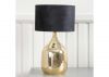 48cm Gold Glass Table Lamp With Black Shade by CIMC Room Image