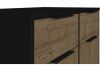 Madrid Black/Acacia Effect 2-Door Sideboard by Wholesale Beds & Furniture Close Up