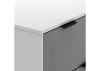 Madrid Grey/White Gloss 2-Over-3-Drawer Chest by Wholesale Beds & Furniture Close Up