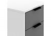 Madrid Grey/White Gloss 3-Drawer Bedside by Wholesale Beds & Furniture Close Up