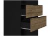 Madrid Black/Acacia Effect Bookcase by Wholesale Beds & Furniture Open