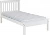 Monaco White Low End 3ft (Single) Bedframe by Wholesale Beds