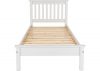 Monaco White Low End 3ft (Single) Bedframe by Wholesale Beds Front