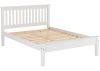 Monaco White Low End 5ft (King) Bedframe by Wholesale Beds Angle