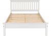 Monaco White Low End 4ft 6 (Standard Double) Bedframe by Wholesale Beds Front