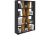 Naples Black/Pine Effect Medium Bookcase by Wholesale Beds