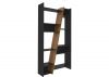 Naples Black/Pine Effect Tall Bookcase by Wholesale Beds Angle