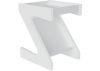Naples White Side Table by Wholesale Beds Angle