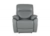 Nerano Electric Reclining 1 Seater Sofa in Steel by Vida Living Front