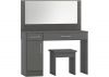 Nevada 3D Effect Grey Vanity Dressing Table Set by Wholesale Beds Angle