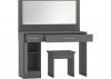 Nevada 3D Effect Grey Vanity Dressing Table Set by Wholesale Beds Open