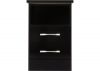 Nevada Black Gloss 2-Drawer Bedside Table by Wholesale Beds Front