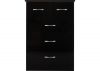 Nevada Black Gloss 2-Over-3-Drawer Chest by Wholesale Beds Front