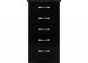 Nevada Black Gloss 5-Drawer Narrow Chest by Wholesale Beds Front