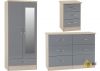 Nevada Grey Gloss 3 Piece Bedroom Furniture Set by Wholesale Beds & Furniture