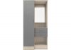 Nevada Grey Gloss Vanity Wardrobe by Wholesale Beds Front