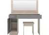 Nevada Grey Gloss Vanity Dressing Table Set by Wholesale Beds Open