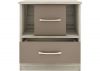 Nevada Oyster Gloss Sliding Door Bedside by Wholesale Beds Open