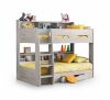 Orion Grey Bunk Bed with 2 Comfort Eclipse Mattresses by Julian Bowen