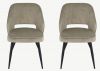 Pair of Sutton Mink Velvet Dining Chairs by Balmoral