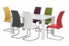 Sora 1.5m White Gloss/Glass Top Table & 6 Chairs